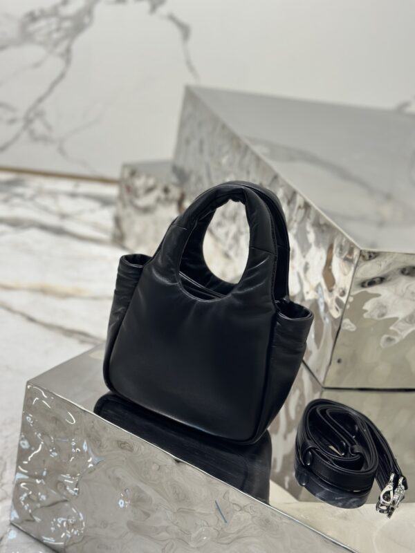 Prada Small Vegetable Basket Handbag - Black 77191 - Image 5