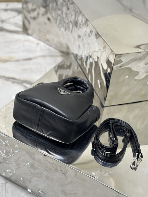 Prada Small Vegetable Basket Handbag - Black 77191 - Image 3