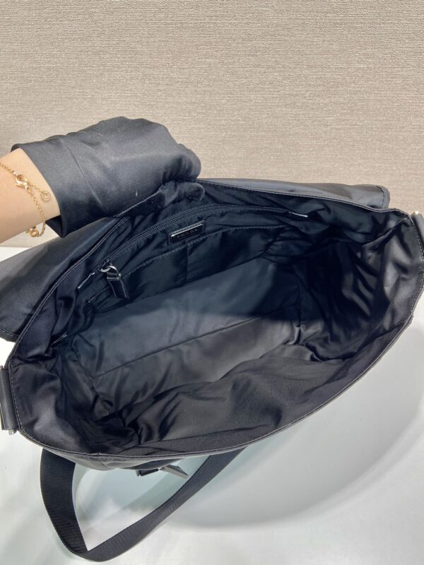 Prada Flap And Snap Messenger Bag - Black 11991 - Image 2