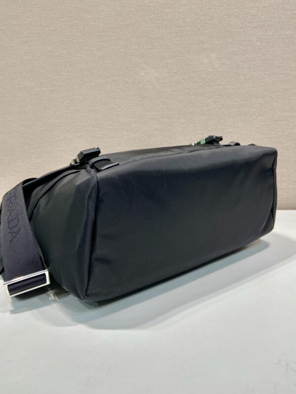 Prada Flap And Snap Messenger Bag - Black 11991 - Image 4