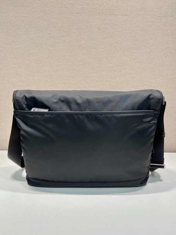 Prada Flap And Snap Messenger Bag - Black 11991 - Image 5