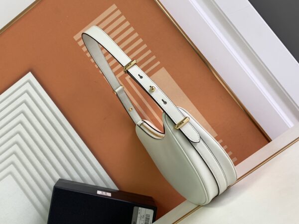 Prada Simple Moon Handbag - White 22686 - Image 4
