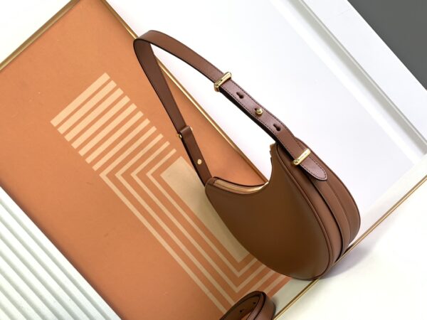 Prada Simple Moon Handbag - Brown 12062 - Image 5