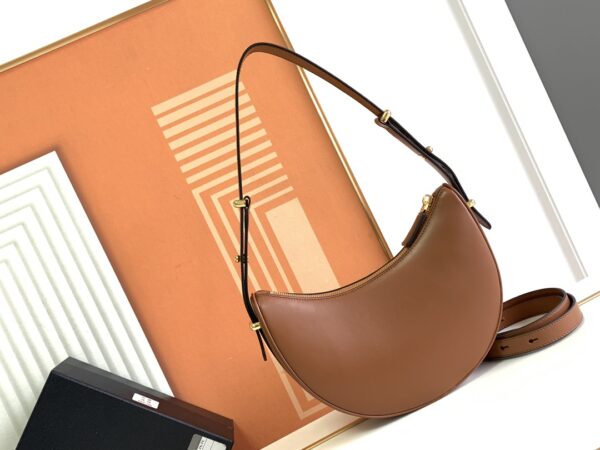Prada Simple Moon Handbag - Brown 12062 - Image 4