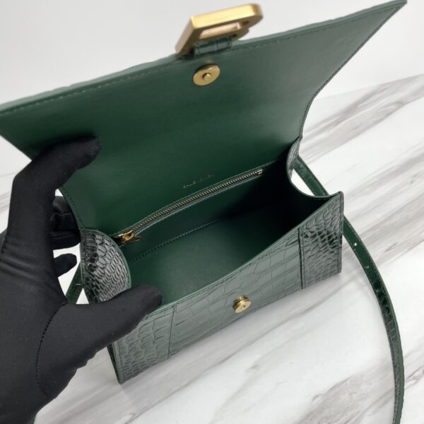 Balenciaga Hourglass Crocodile Sand bag (Golden Buckle) - Green 16369 - Image 2