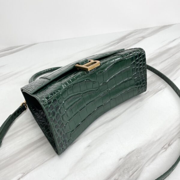 Balenciaga Hourglass Crocodile Sand bag (Golden Buckle) - Green 16369 - Image 5