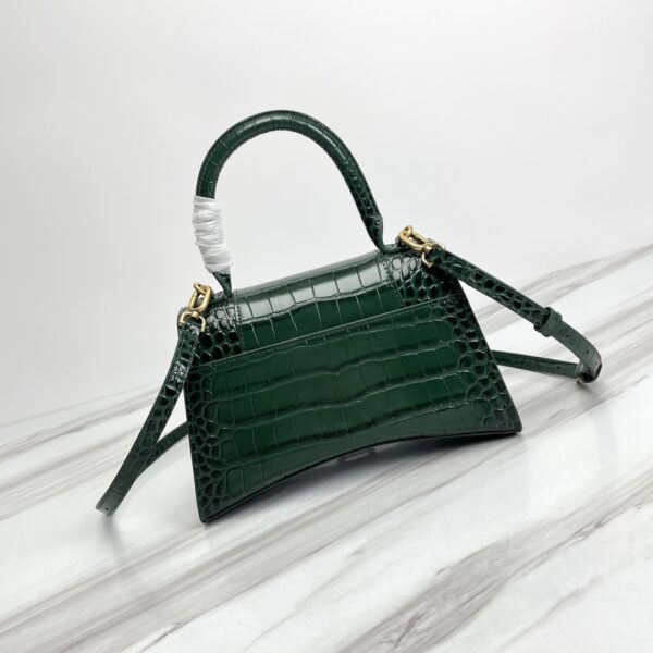 Balenciaga Hourglass Crocodile Sand bag (Golden Buckle) - Green 16369 - Image 3