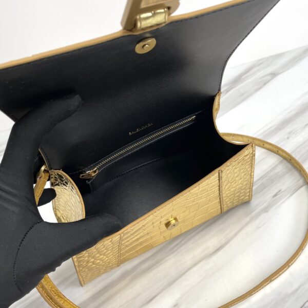 Balenciaga Hourglass Crocodile Sand bag (Golden Buckle) - Gold 59353 - Image 2