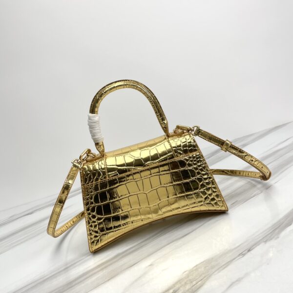 Balenciaga Hourglass Crocodile Sand bag (Golden Buckle) - Gold 59353 - Image 4