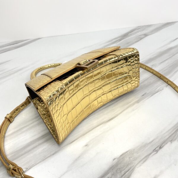 Balenciaga Hourglass Crocodile Sand bag (Golden Buckle) - Gold 59353 - Image 3