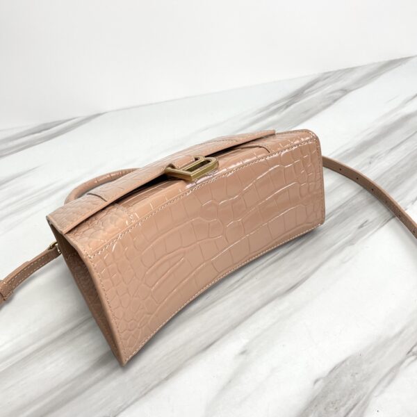 Balenciaga Hourglass Crocodile Sand bag (Golden Buckle) - Cramel 60132 - Image 4