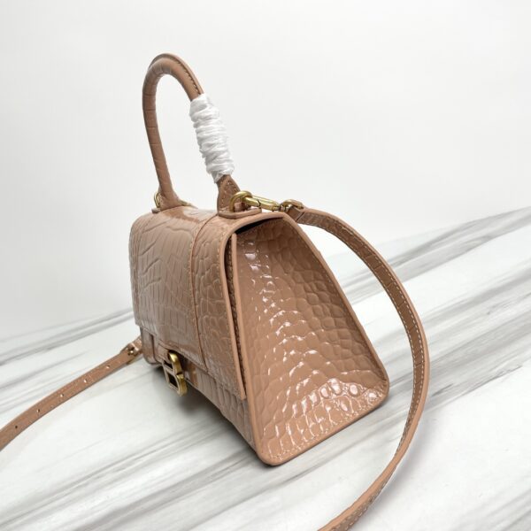 Balenciaga Hourglass Crocodile Sand bag (Golden Buckle) - Cramel 60132 - Image 5