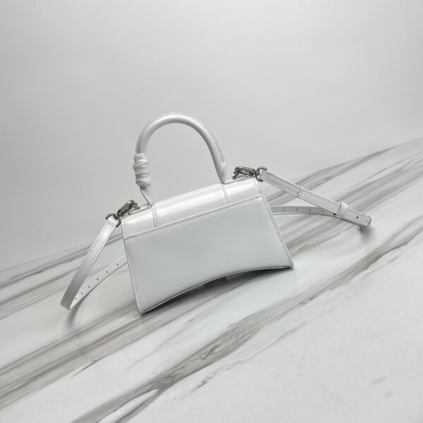 Balenciaga Hourglass Small Bag (White Buckle) - White 64446 - Image 4
