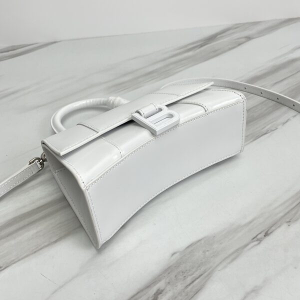 Balenciaga Hourglass Small Bag (White Buckle) - White 64446 - Image 3