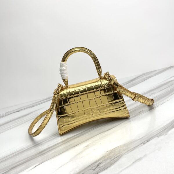 Balenciaga Hourglass Small Bag (Golden Buckle) - Gold 95821 - Image 3