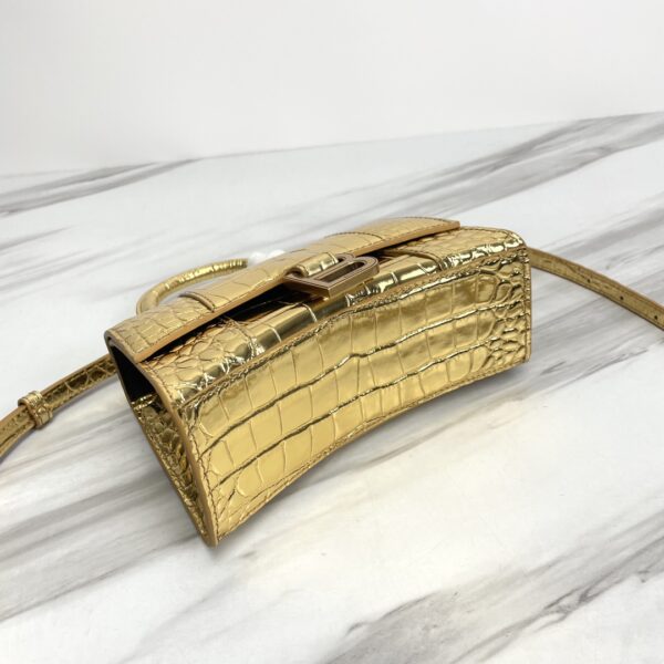 Balenciaga Hourglass Small Bag (Golden Buckle) - Gold 95821 - Image 5