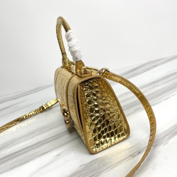 Balenciaga Hourglass Small Bag (Golden Buckle) - Gold 95821 - Image 4