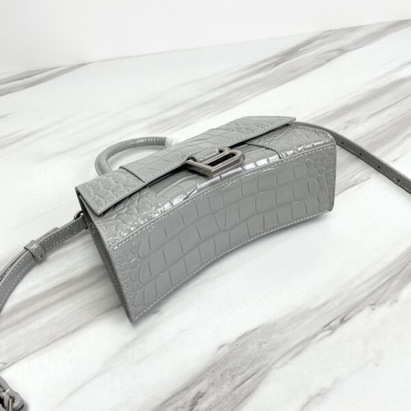 Balenciaga Hourglass Small Bag (Silver Buckle) - Gray 42705 - Image 5