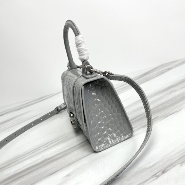 Balenciaga Hourglass Small Bag (Silver Buckle) - Gray 42705 - Image 4