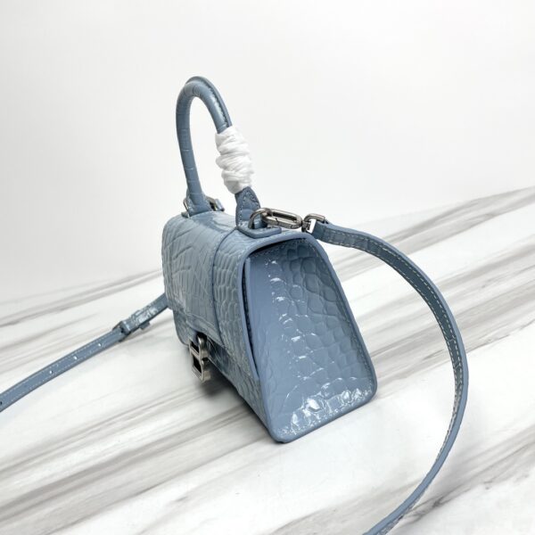 Balenciaga Hourglass Small Bag (Silver Buckle) - Blue 35902 - Image 3