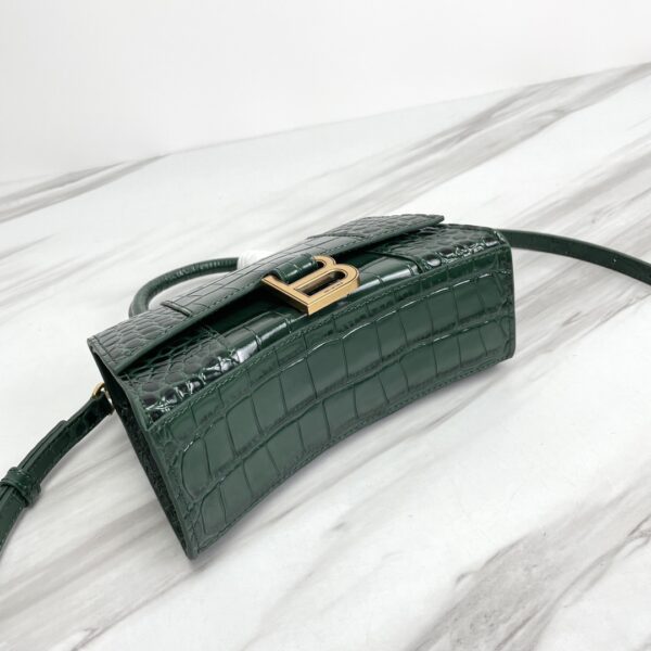 Balenciaga Hourglass Small Bag (Golden Buckle) - Green 42268 - Image 5