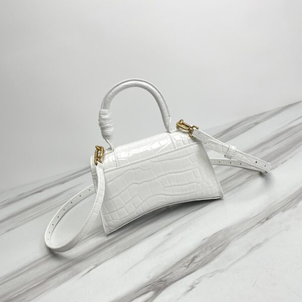 Balenciaga Hourglass Small Bag (Golden Buckle) - White 55146 - Image 3