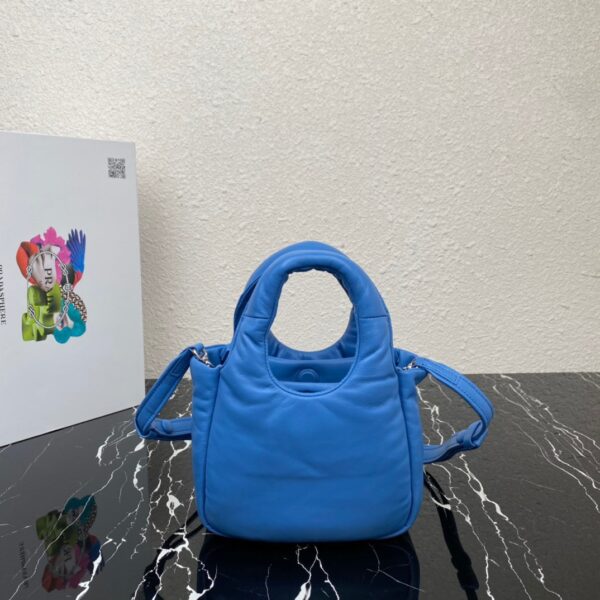 Prada Small Vegetable Basket Handbag - Blue 76313 - Image 4