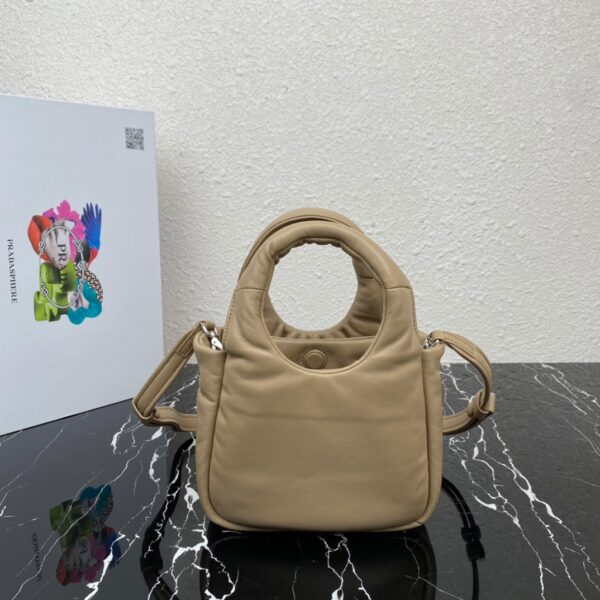 Prada Small Vegetable Basket Handbag - Camel 63577 - Image 4