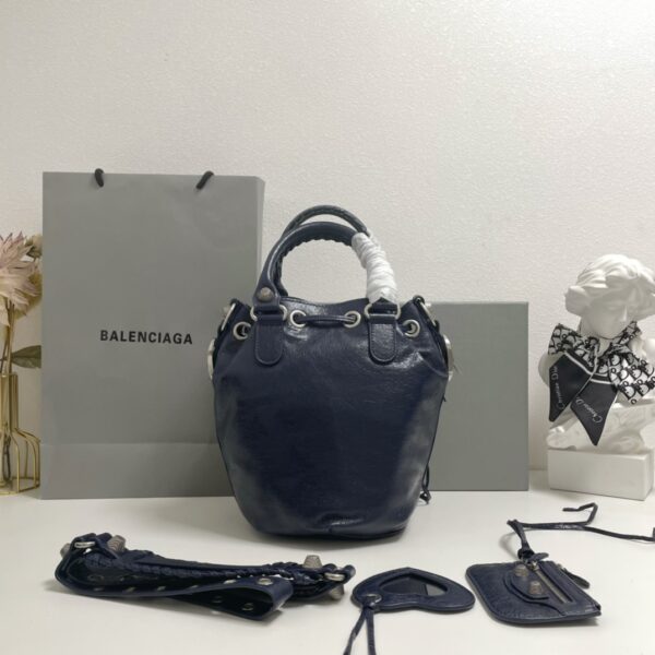 Balenciaga Le Cagole Large Bucket Bag - Royal Blue 96605 - Image 4