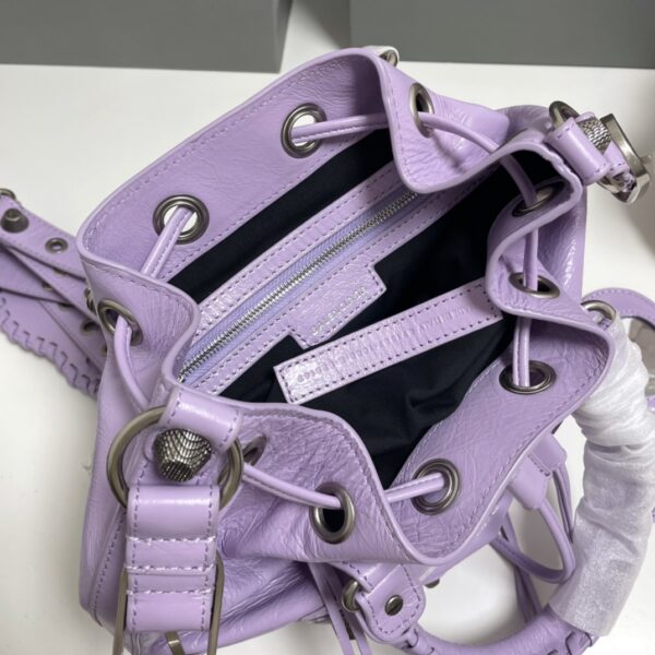 Balenciaga Le Cagole Large Bucket Bag - Purple 74254 - Image 2