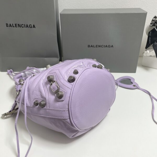 Balenciaga Le Cagole Large Bucket Bag - Purple 74254 - Image 3