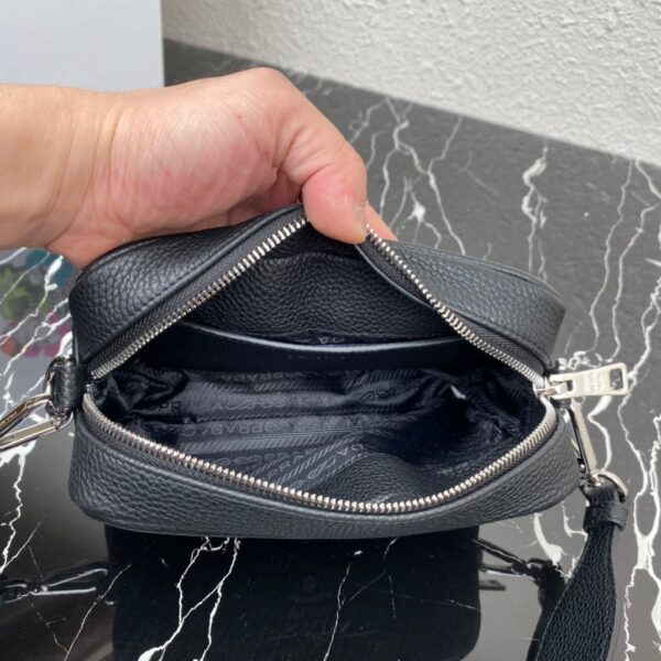 Prada Single-Pull Double Shoulder Strap Handbag - Black 44490 - Image 3