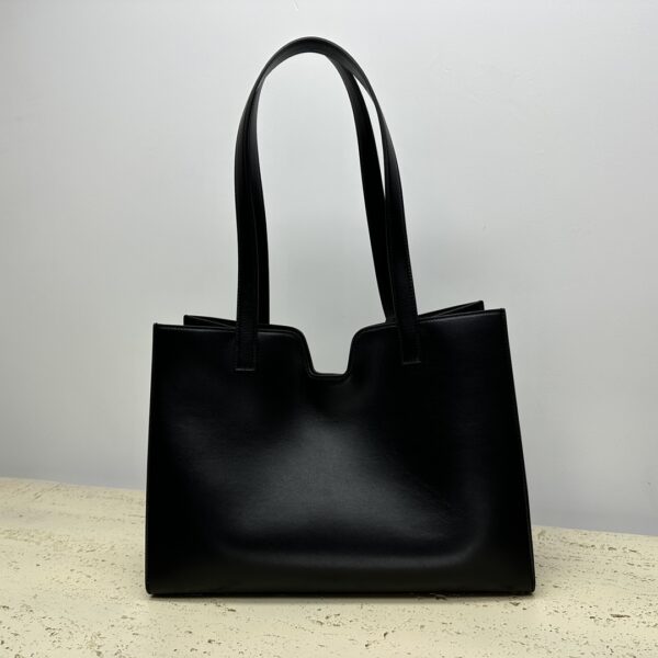 Celine Cabas 16 Smooth Cow Leather Handbag - Black 85094 - Image 4