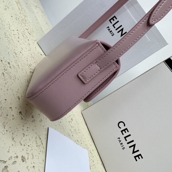 Celine Triomphe Shiny Cow Leather Armpit Bag - Purple 61896 - Image 4