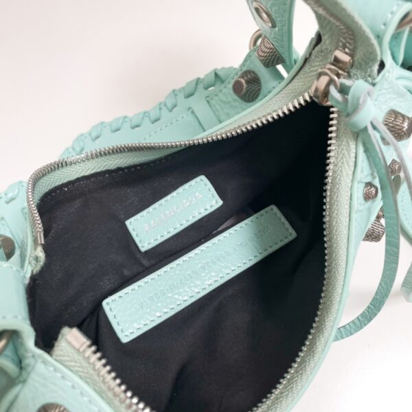 Balenciaga Le Cagole Half-Moon Small Armpit Dumpling Bag - Mint Green 77470 - Image 3