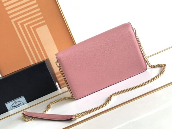 Prada Flap Shoulder Bag - Pink 56611 - Image 4