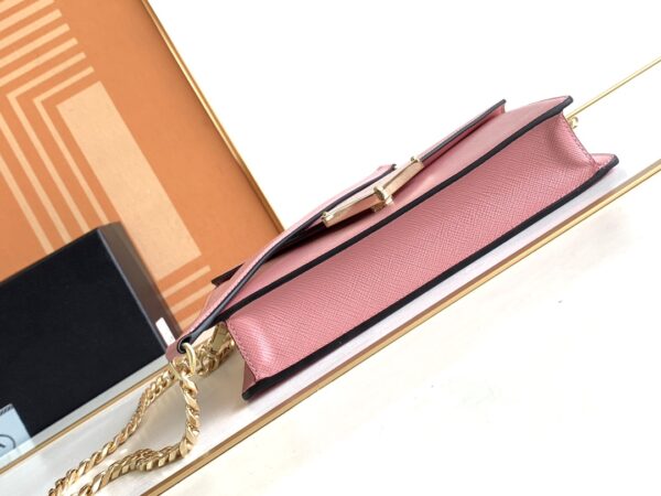 Prada Flap Shoulder Bag - Pink 56611 - Image 3