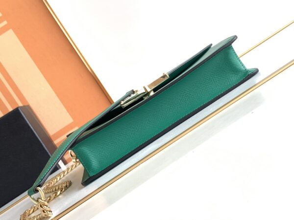 Prada Flap Shoulder Bag - Green 86305 - Image 3