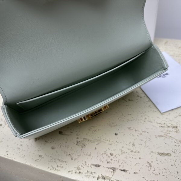 Celine Chain Underarm Triomphe Canvas Bag - Green 56507 - Image 3