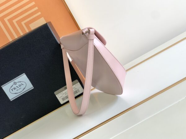 Prada Small Armpit Bag - Flip Snow Powder 32359 - Image 3