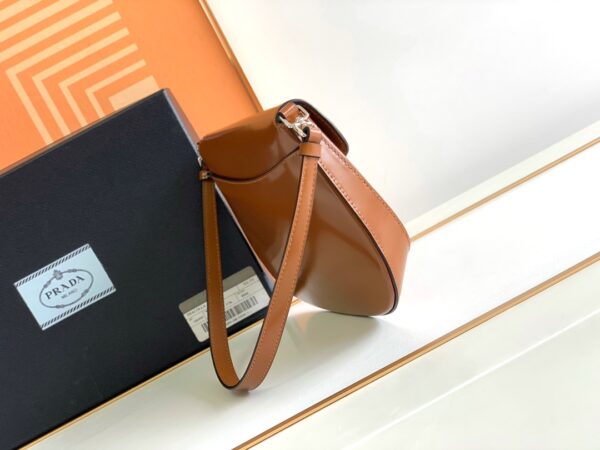 Prada Small Armpit Bag - Clamshell Caramel 32991 - Image 4