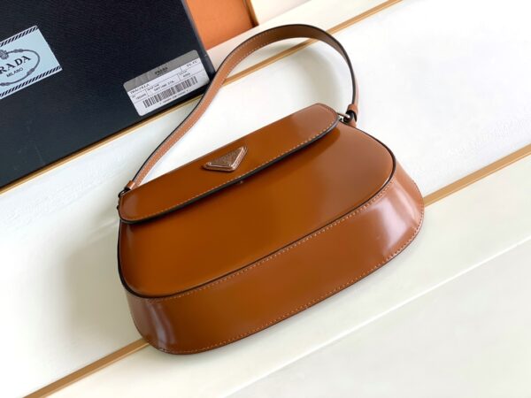 Prada Small Armpit Bag - Clamshell Caramel 32991 - Image 3