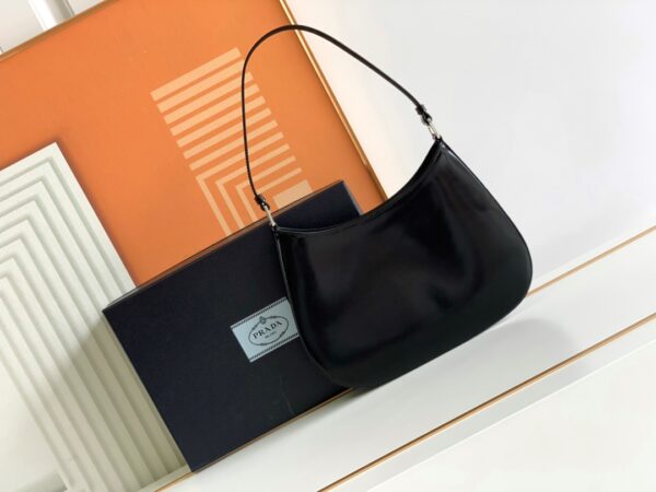 Prada Hobo Underarm Bag - Black 52129 - Image 5
