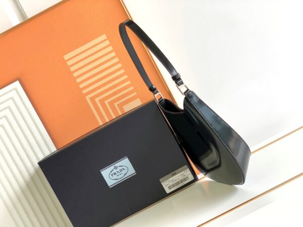 Prada Hobo Underarm Bag - Black 52129 - Image 4
