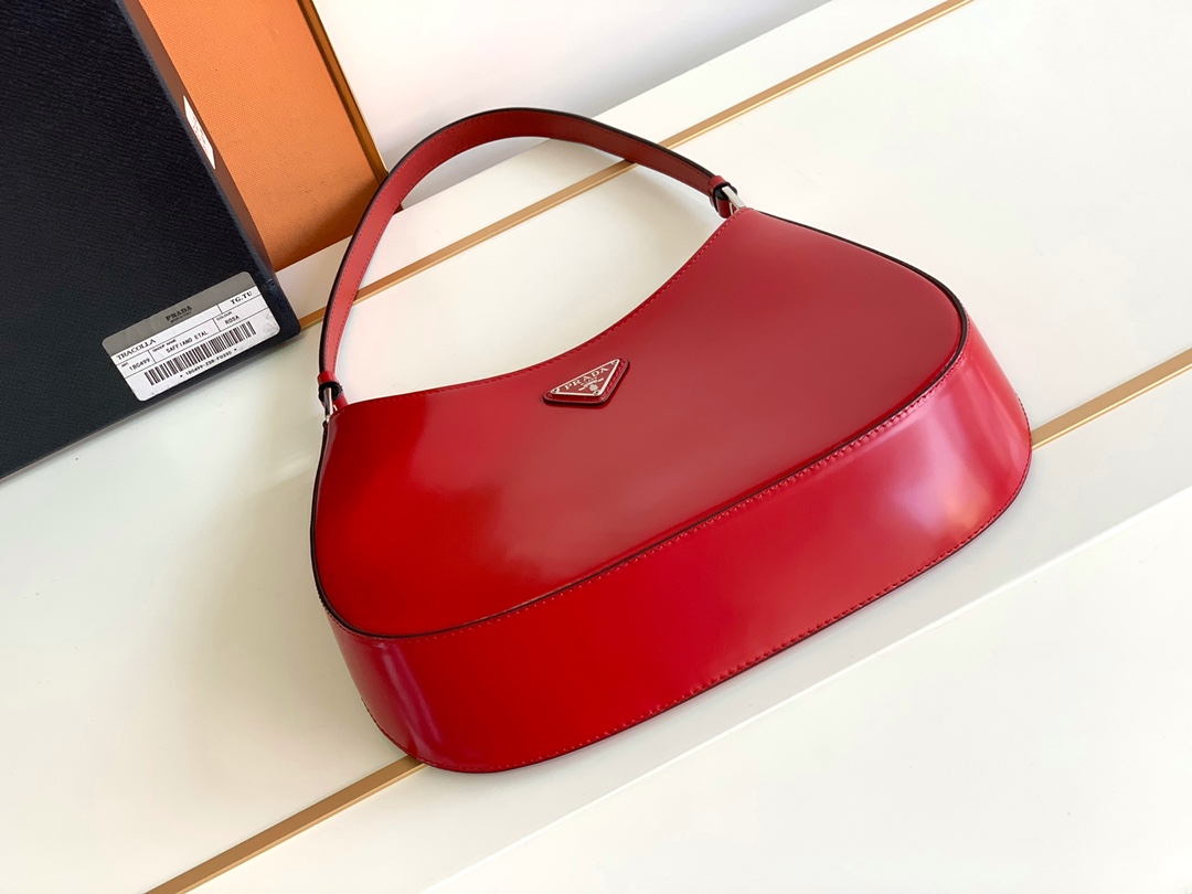 Prada Hobo Underarm Bag - Red 10358 - Image 3