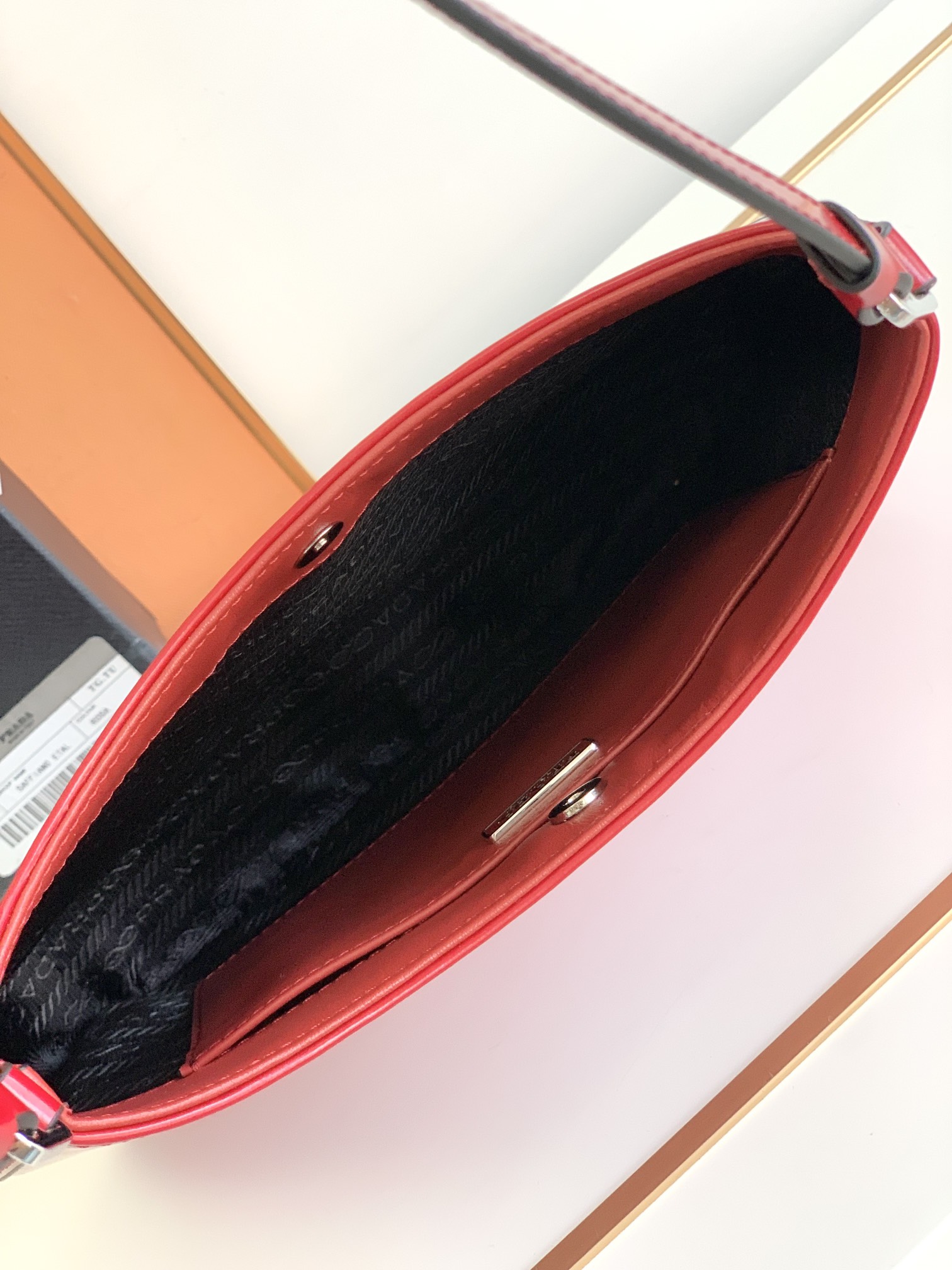 Prada Hobo Underarm Bag - Red 10358 - Image 2
