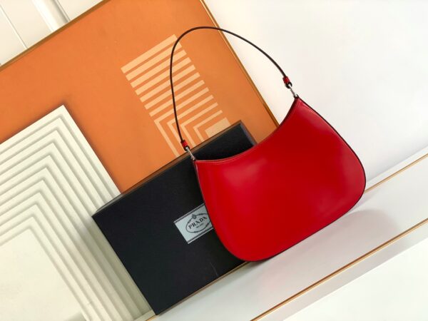 Prada Hobo Underarm Bag - Red 10358 - Image 5