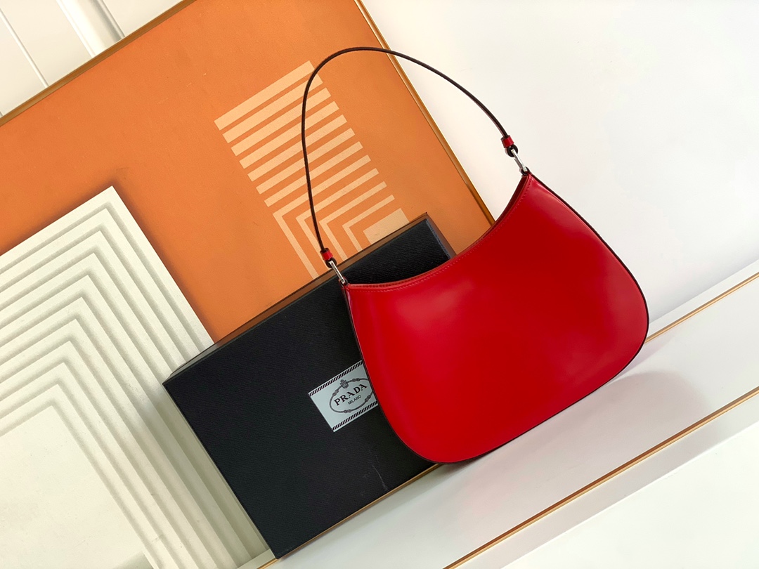 Prada Hobo Underarm Bag - Red 10358 - Image 5