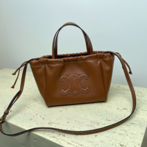 Celine Cabas Triomphe Small Drawstring Bag - Brown 66638