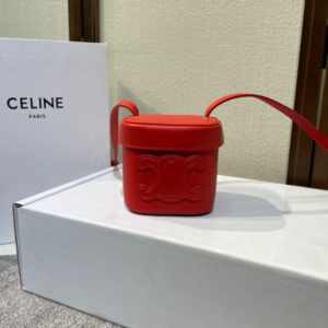 Celine Boxtriomphe Three-dimensional Small Bucket Bag - Red 91179